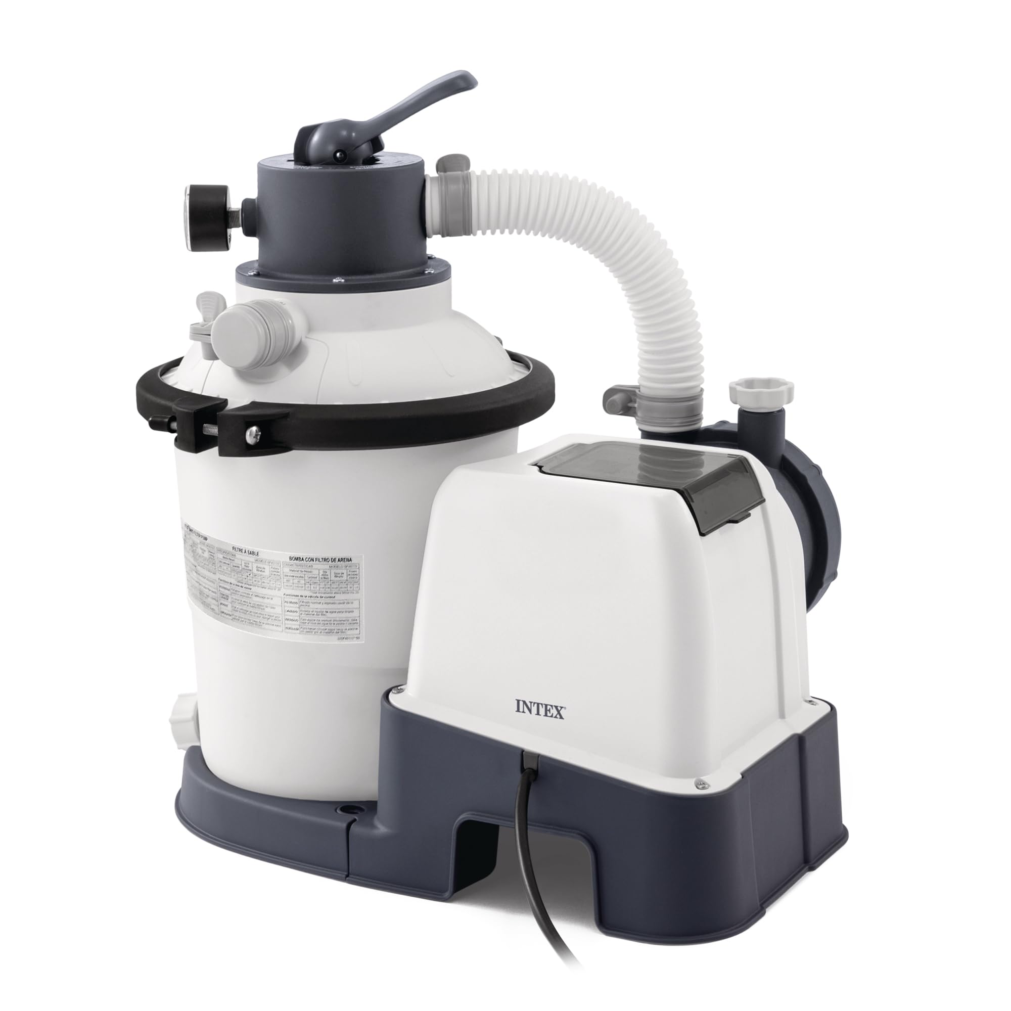 Intex SX925 Krystal Clear Sand Filter Pool Pump for Above Ground Pools: 925 GPH Pump Flow Rate – Improved Circulation and Filtration – Easy Installation – Improved Water Clarity – Easy-to-Clean