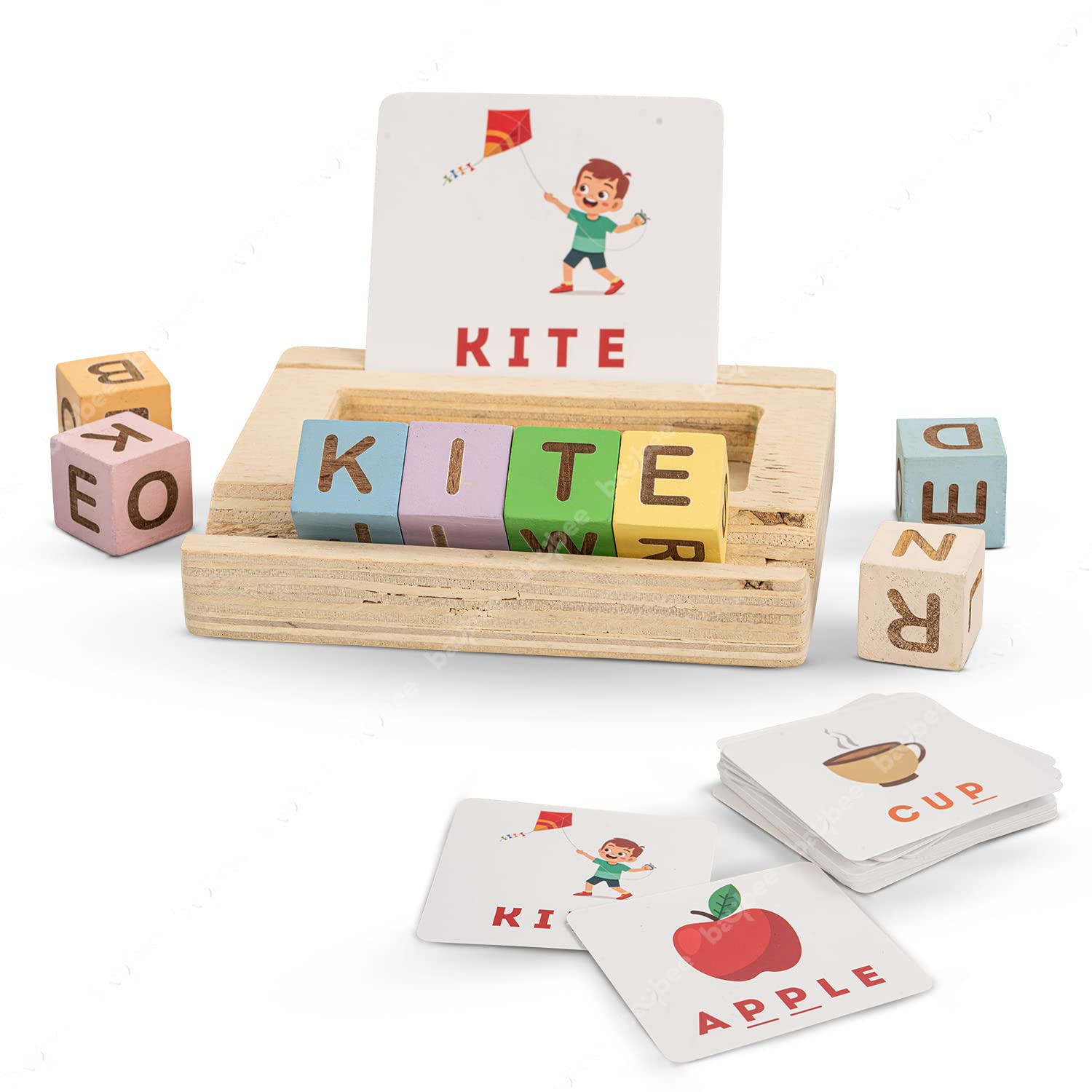 Baybee Alphabet Puzzle for Kids Alphabet Spelling & Reading Words with 26 Flash Cards, 8 Wooden Blocks and Stand | ABC Alphabet Early Learning Educational Puzzle for Boys Girls Kids Age 3-8 Years (B0BR43Z2PJ) Amazon Price History, Amazon Price Tracker