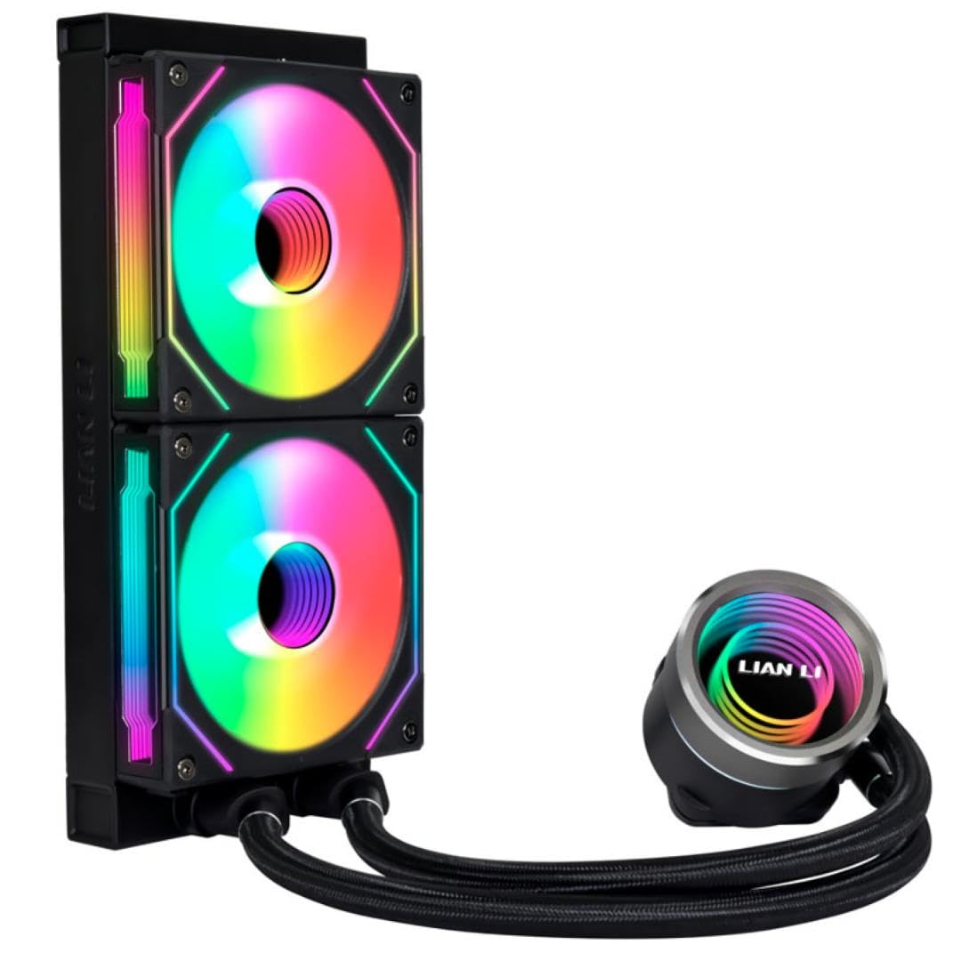 Lian Li Galahad II Trinity 240 AIO CPU Liquid Cooler - 240mm Radiator - ARGB Daisy-Chainable Radiator UNI Fan, SL-INF - LGA 1700, 1200, 115X, AMD AM5/AM4 Sockets - with SL Infinity Fans - Black