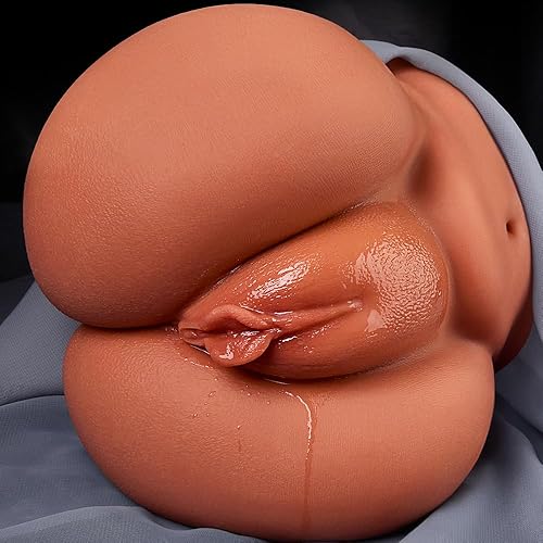 BBW Pussy Ass Male Masturbator Sex Doll - JOYTOO 5.5LB Realistic Brown Pocket Pussy Sex Doll for Men with Thick Vagina & Dual 3D Textured Channel, Fat Ass Doll Men Masturbation Butt Doll Adult Sex Toy
