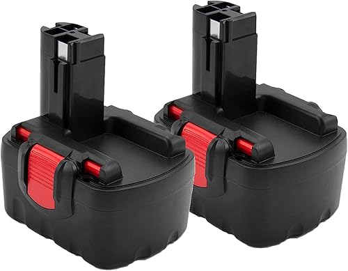 CREABEST Paquete de 2 baterías Ni-MH de 3.5 Ah de 14.4 V compatibles con Bosch BAT038 BAT040 BAT041 BAT140 BAT159 13614 2607335275 2607335533