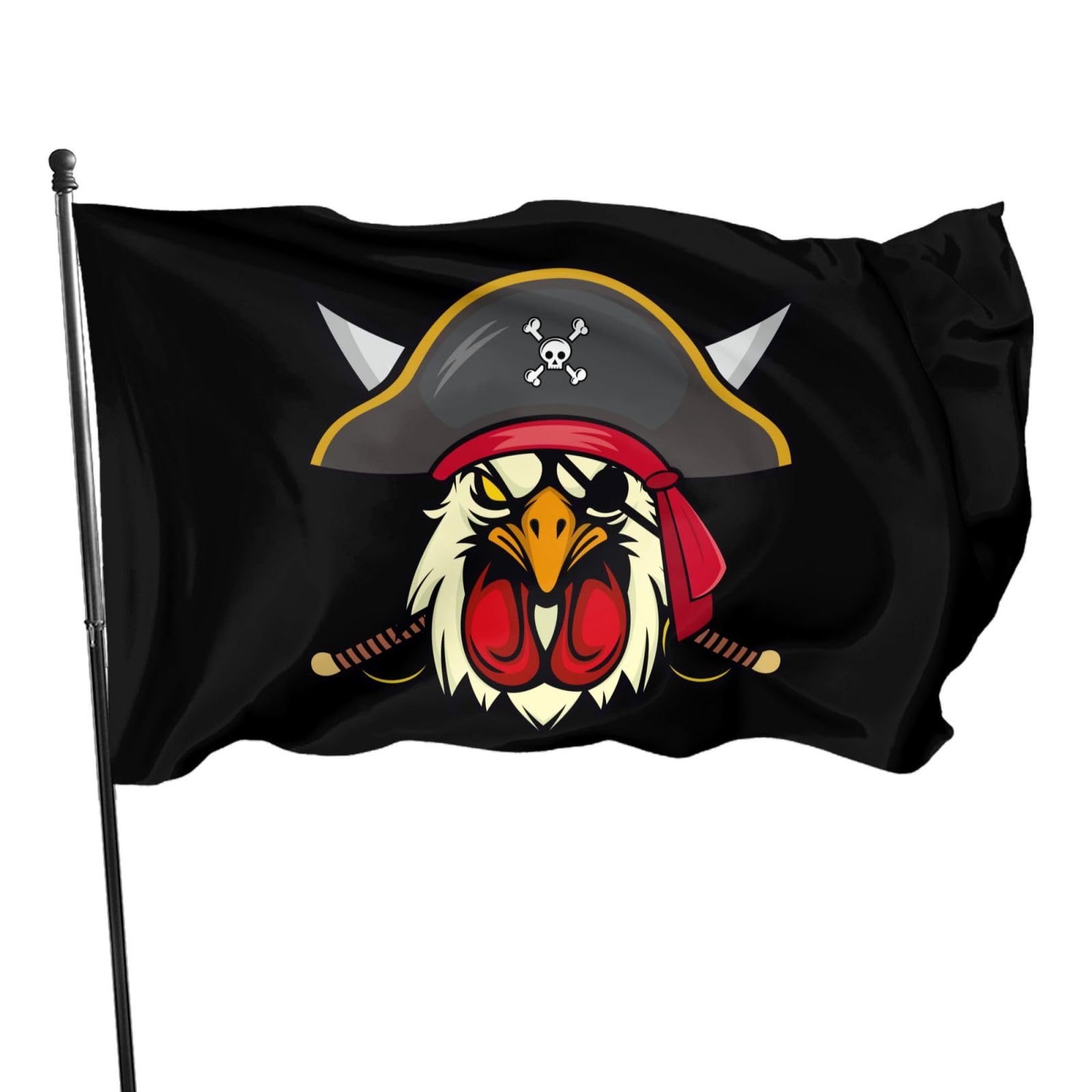 Amazon.com : Chicken Pirate Flag 3x5 Ft Outdoor Indoor With