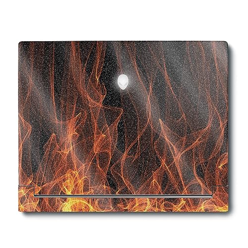 Image of MightySkins Glossy Glitter Skin Compatible With Alienware X16 R1 (2023) Full Wrap Kit - Charcoal Flames | Protective Durable High-Gloss Glitter Finish | Easy To Apply & Change Styles | Made in the USA