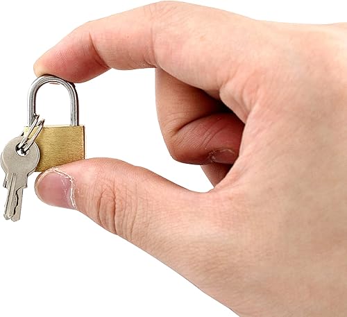 Miniatura 3 de Litoexpe 6 mini cerraduras con llaves, candado pequeño de latón macizo para maleta, mochilas, caja de herramientas, caja de joyas, unidad de