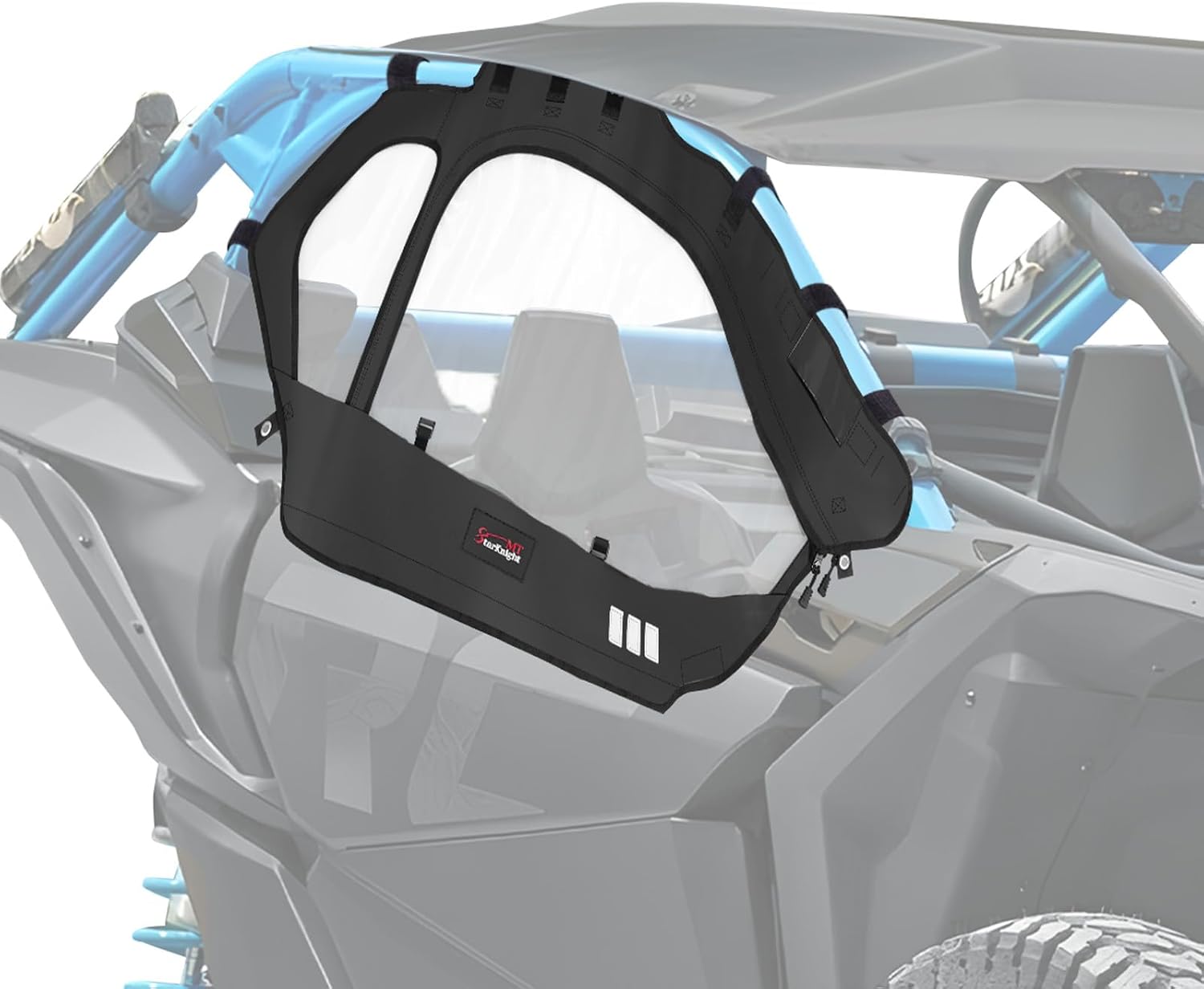 StarknightMT X3 Cab Enclosure Upper Doors, Upgrade Zipper Vent Soft Side Window Compatible With Can Am 2017-2025 Maverick X3 X Turbo R DS RS RR MR RC 2-Seater Model, Work with Roof Windshield Mirror