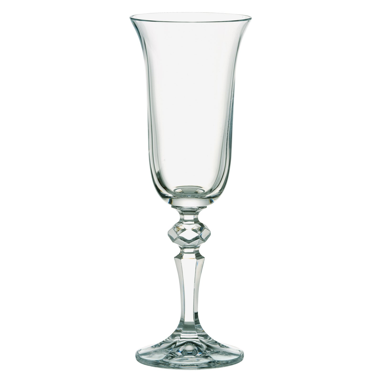 Bohemia Transparent Set Of 6 Laura Flutes, 7 X 7 X 21 Cm