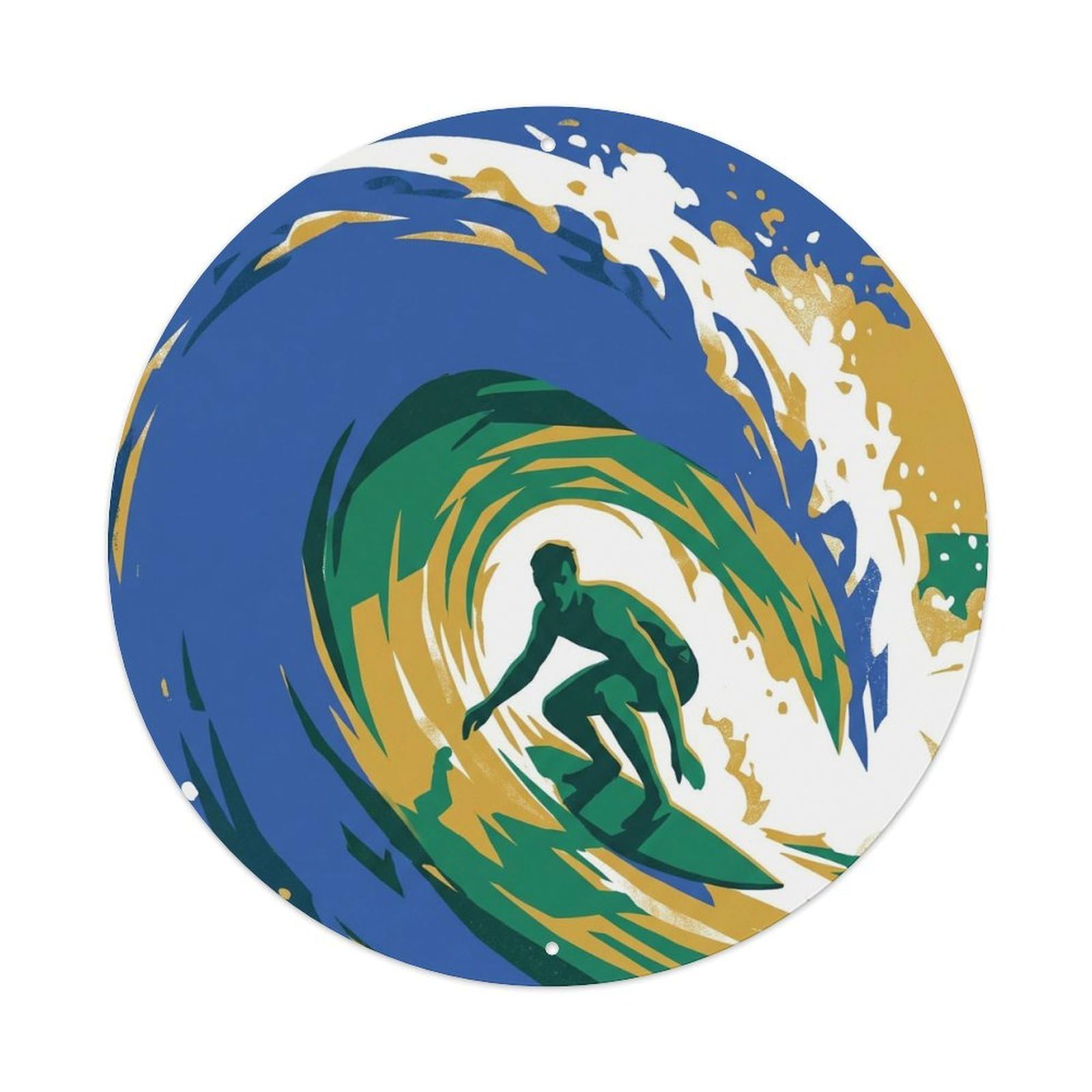 Surf Barrel Ride Hawaii Coastal Travel Island Break Metal Tin Sign