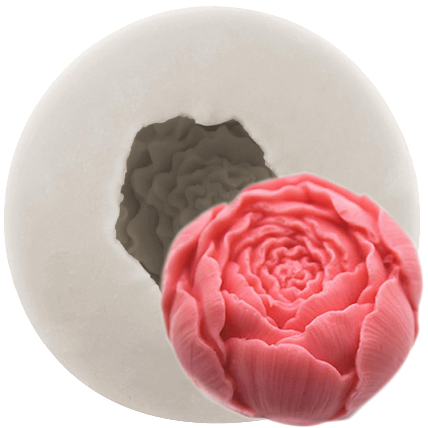 MINFEIDMS Rose Flower Silicone Moulds Flower Fondant Cake Chocolate Mould for Wedding Cake Decorating Cupcake Topper Chocolate Candy Gum Paste Soap Candle Polymer Clay