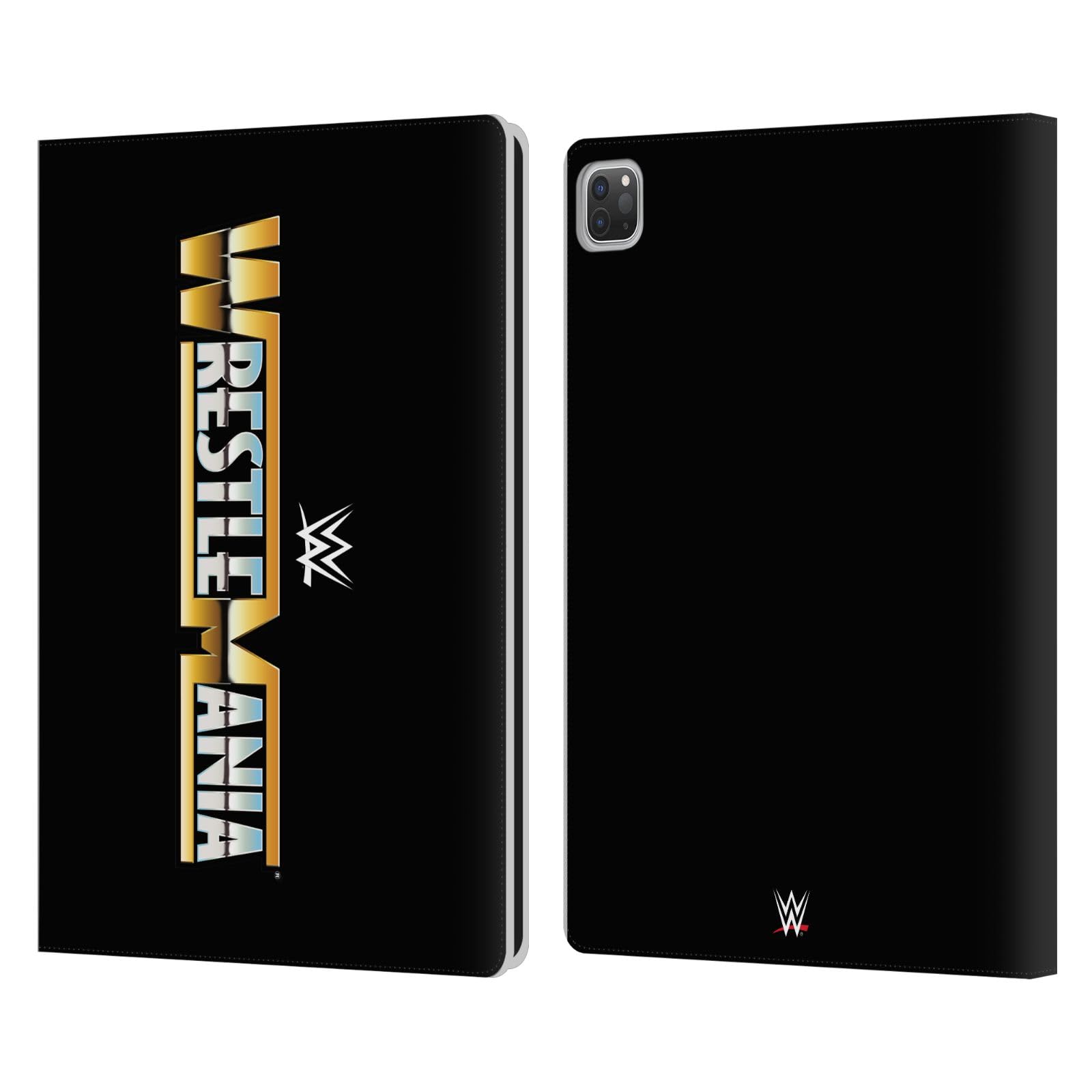 Head Case Designs Officially Licensed WWE Wrestlemania TV Program Logo Leather Book Wallet Case Cover Compatible with Apple iPad Pro 12.9 2020/2021/2022