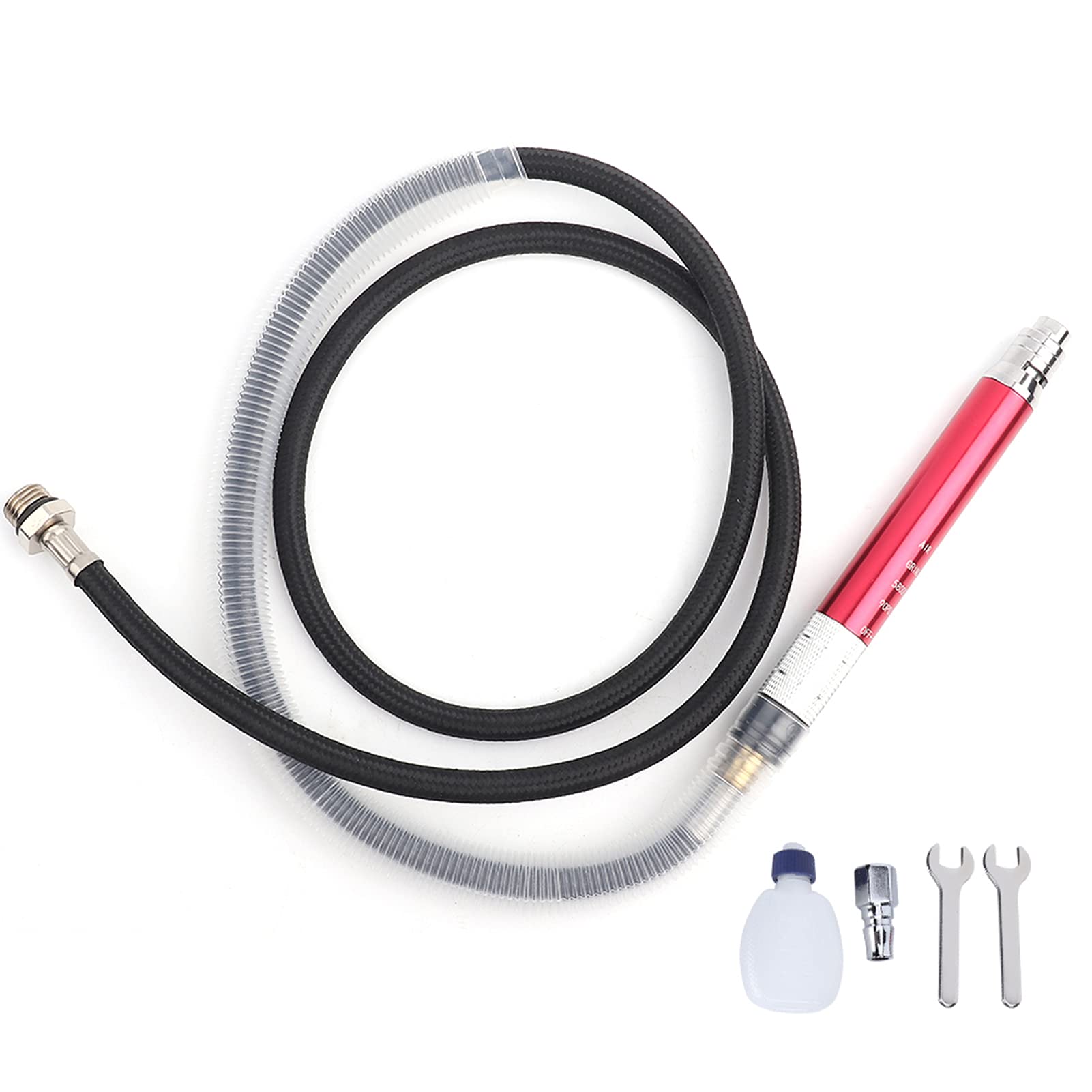 Stylo Micro Meuleuse Pneumatique 65000 tr/min Compact Polissage Gravure Détail Précision avec Clés, Buse, Huileur et Mandrin