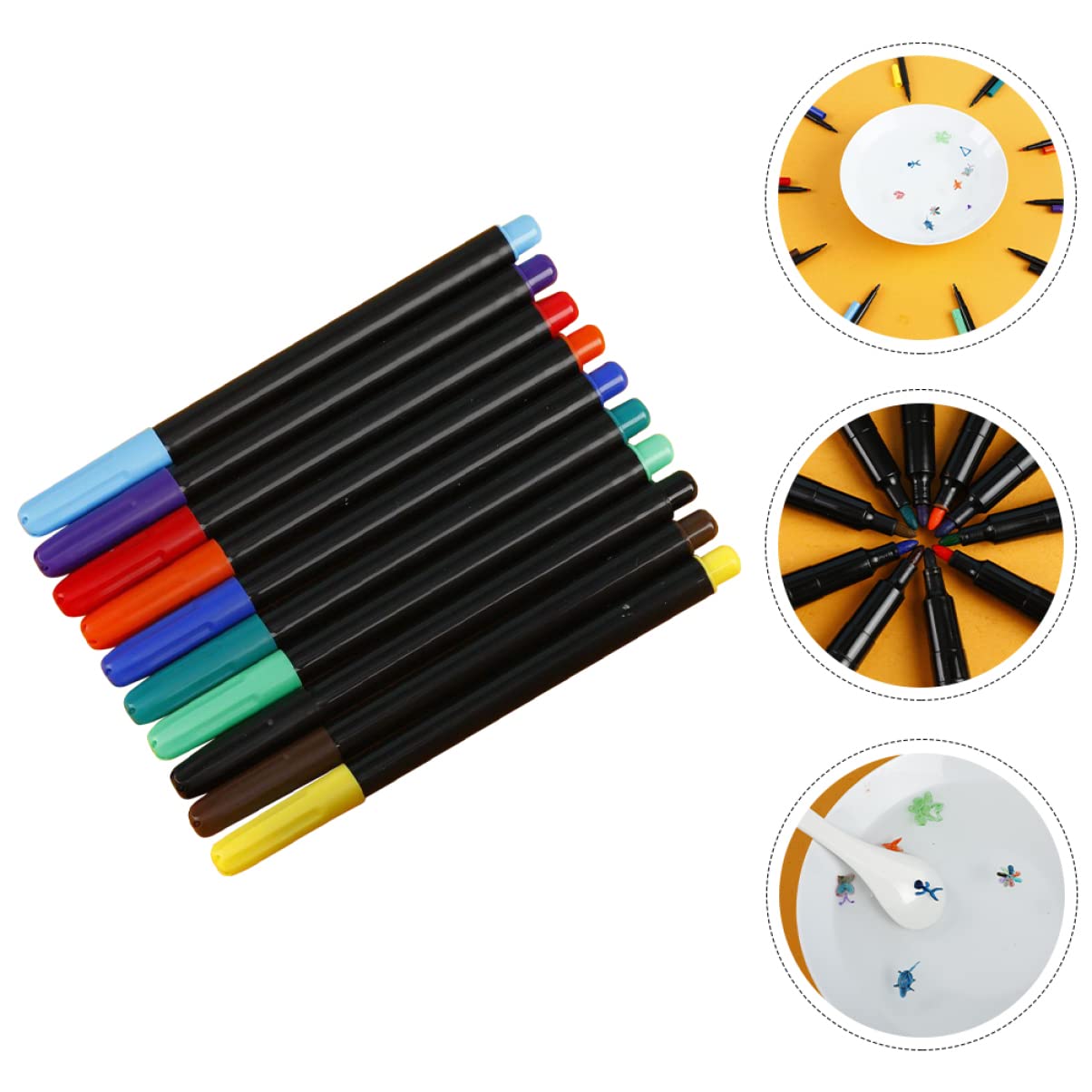 NUOBESTY 40pezzi Penna Galleggiante Per Pittura Per Lavagna Colorazione Creativa Per Scuola e Ufficio Inchiostro Lavabile e Fluido Design Innovativo Per Uso Domestico e Didattico