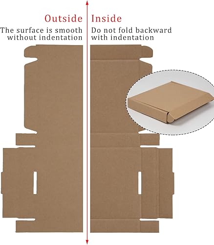Miniatura 4 de Paquete de 50 cajas de envío pequeñas de 7 x 5 x 1 pulgadas, cajas de cartón corrugado marrón, caja de embalaje de correo móvil