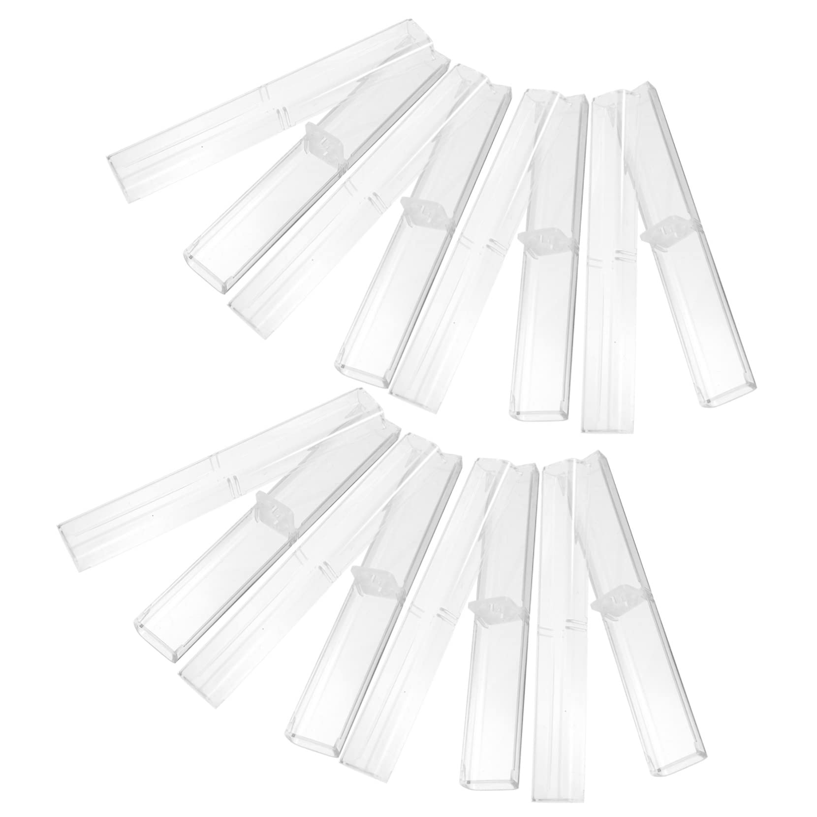 SEWACC 40 STK Federmäppchen aus Acryl Leere einzelne Federtasche durchsichtiges Kugelschreiber-Etui klares Federmäppchen Stifteboxen für Kinder Bleistiftboxen Stiftetuihalter Transparent