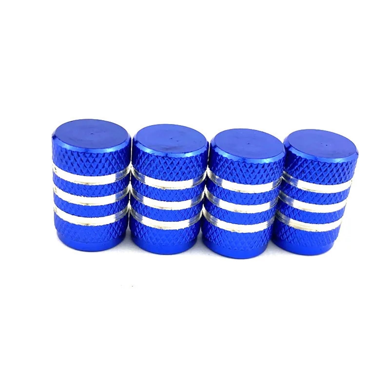 Tire Valve Caps Aluminum Alloy Nipple Caps Tyre Rim Stem Covers Airdust(4pcs-Blue)