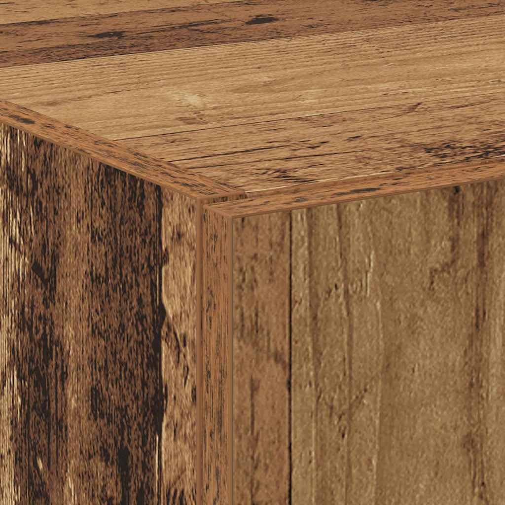 IKAYAA Armadietto in Holz Armadio Porte Battenti Aktenschrank Armadietto per Garage Armadio Ufficio Mobili Ufficio-Legno vecchio-60 x 32 x 153 cm