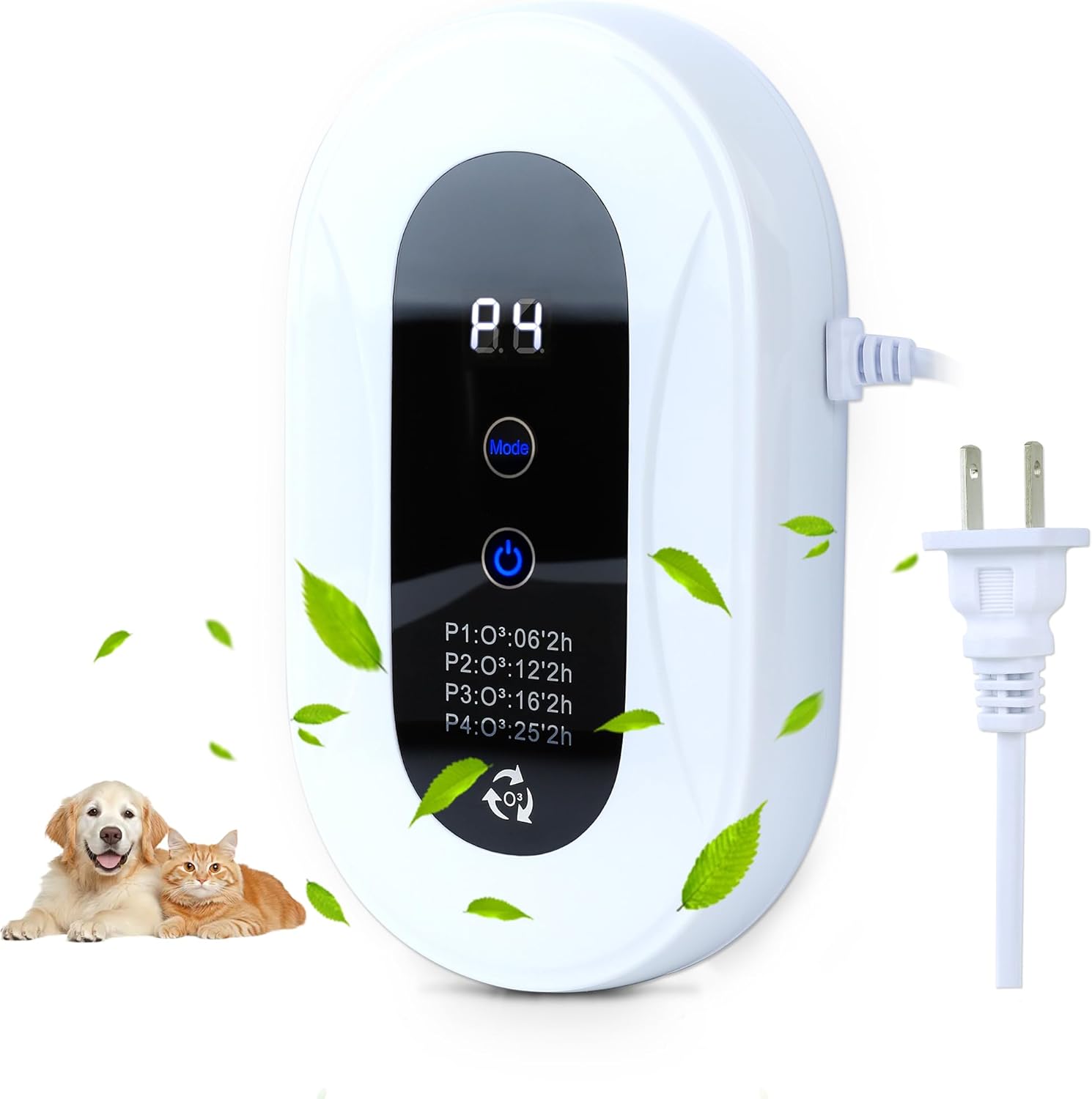 Home Air Purifier for 99% Strong Odor Pets Poof Cat Litter Deodorizer Plug in Ionizers Air Freshener for Bedroom Kitchen Toilet Pets Litter Box Shoe Cabinet(1)