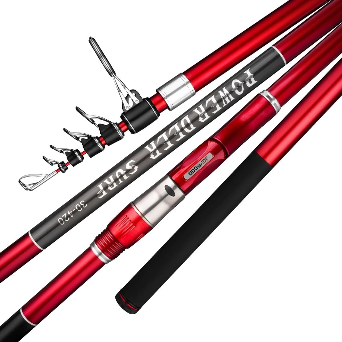 Canna da Pesca,Canna da Pesca Surfcasting Canne da Pesca telescopiche da Surf 4,2 m 4,5 m 60-120 g 30T Carbon Surfcasting Shore Fishing Pole(4.5m)