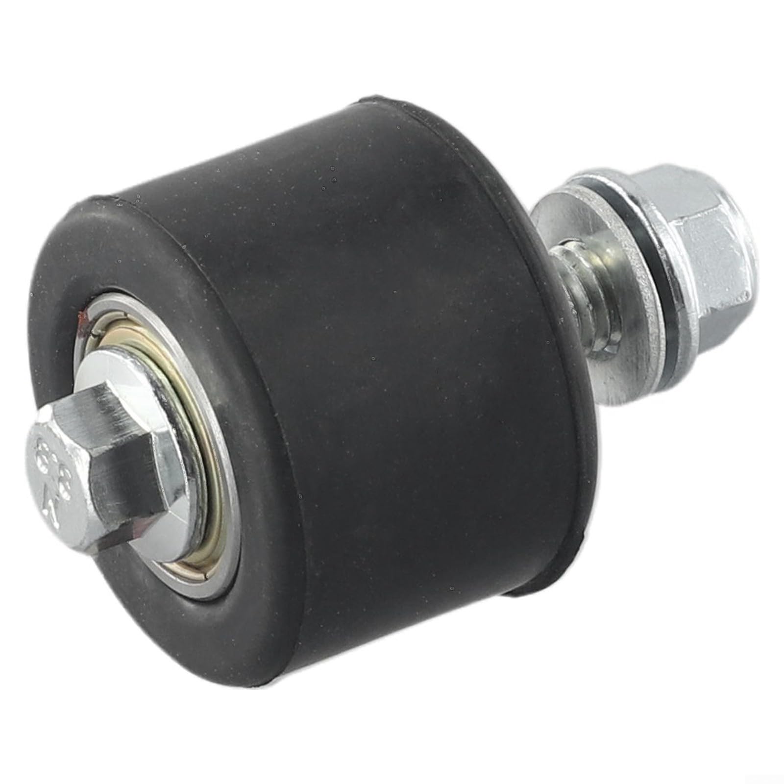 2 rodillos de cadena de motocicleta de 8 mm para YFM350 YFZ350 para BANSHEE, rueda guía superior inferior con pernos y juntas, material de goma, color negro