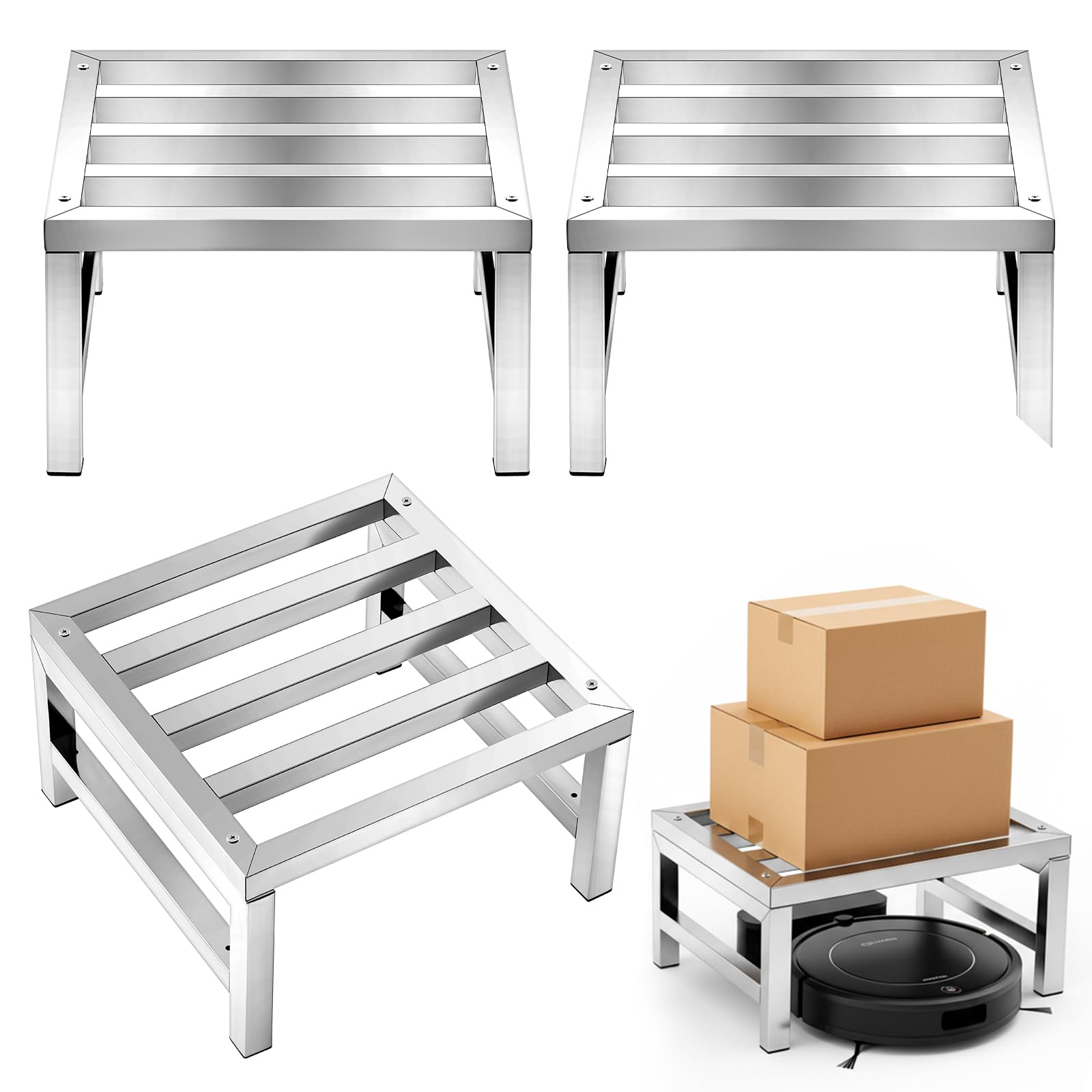 MorningRo 3 Pack Dunnage Rack 13.8