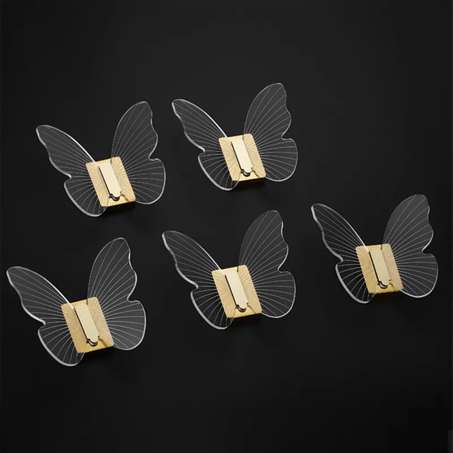 Transparent Wall Hook Acrylic Bathroom Accessories Towel Hook Gold Coat Rack Hanger 1Pcs