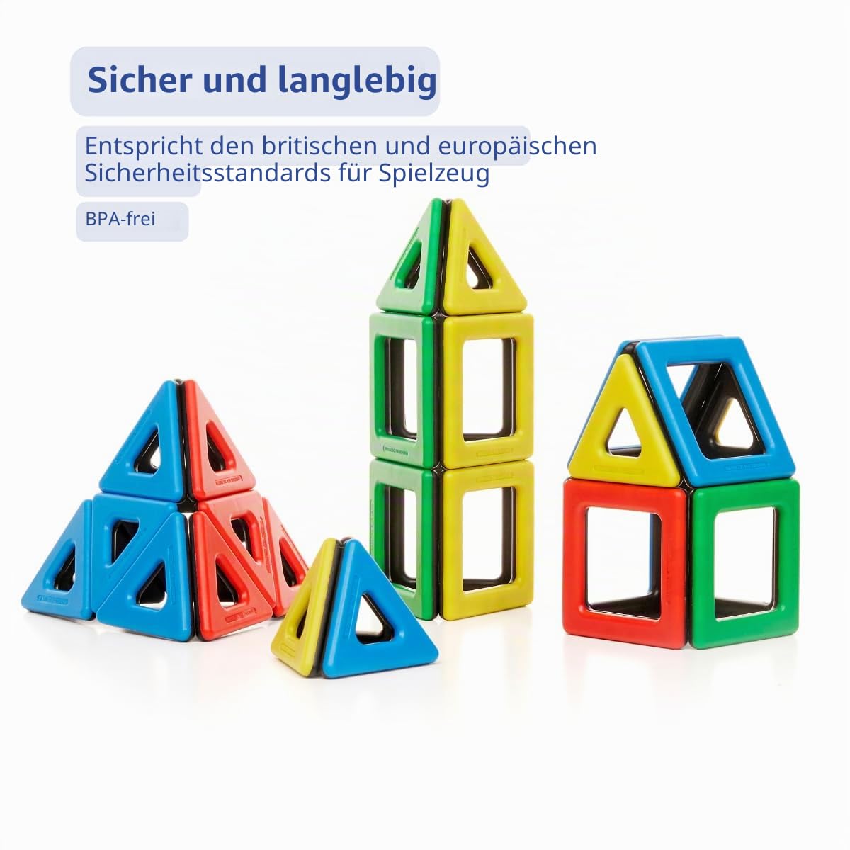 Polydron Magnetisches Starterset - 32 Teile magnetisches Bauspielzeug für Kinder ab 3 Jahren