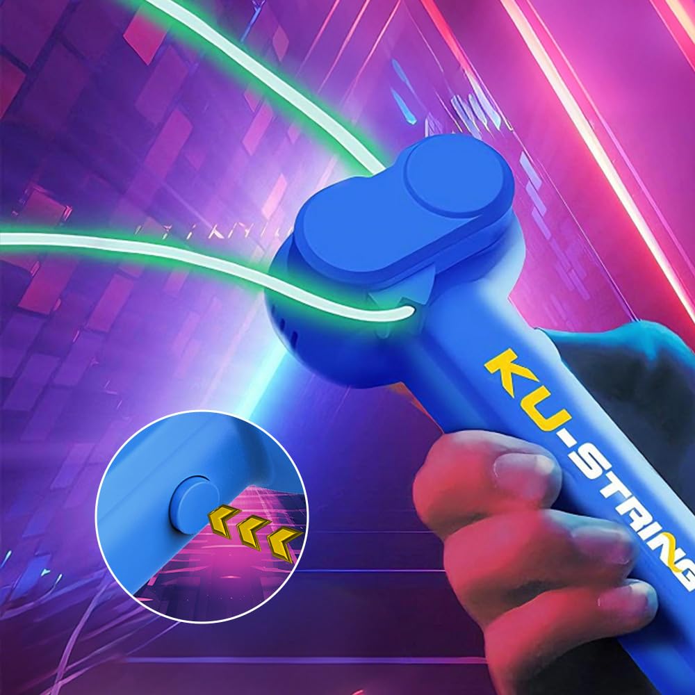 Electric String Rope Launcher Toy with 5 Fluorescent Ropes Fidget String Launcher Toys for Kids Cool Lasso Loop Stuff for Boys Cool String Launcher Toy - Image 4
