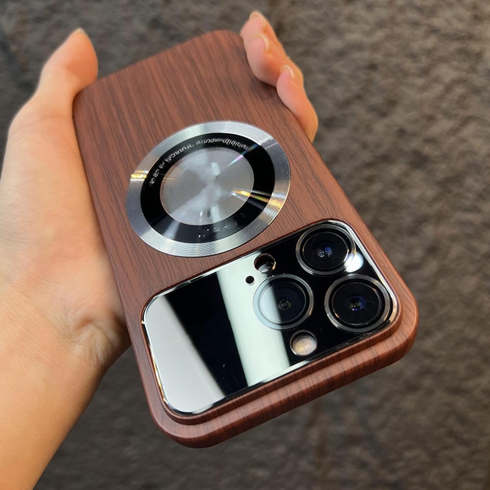 Étui de chargement sans fil magnétique marron pour iPhone 12 Pro Max - 5