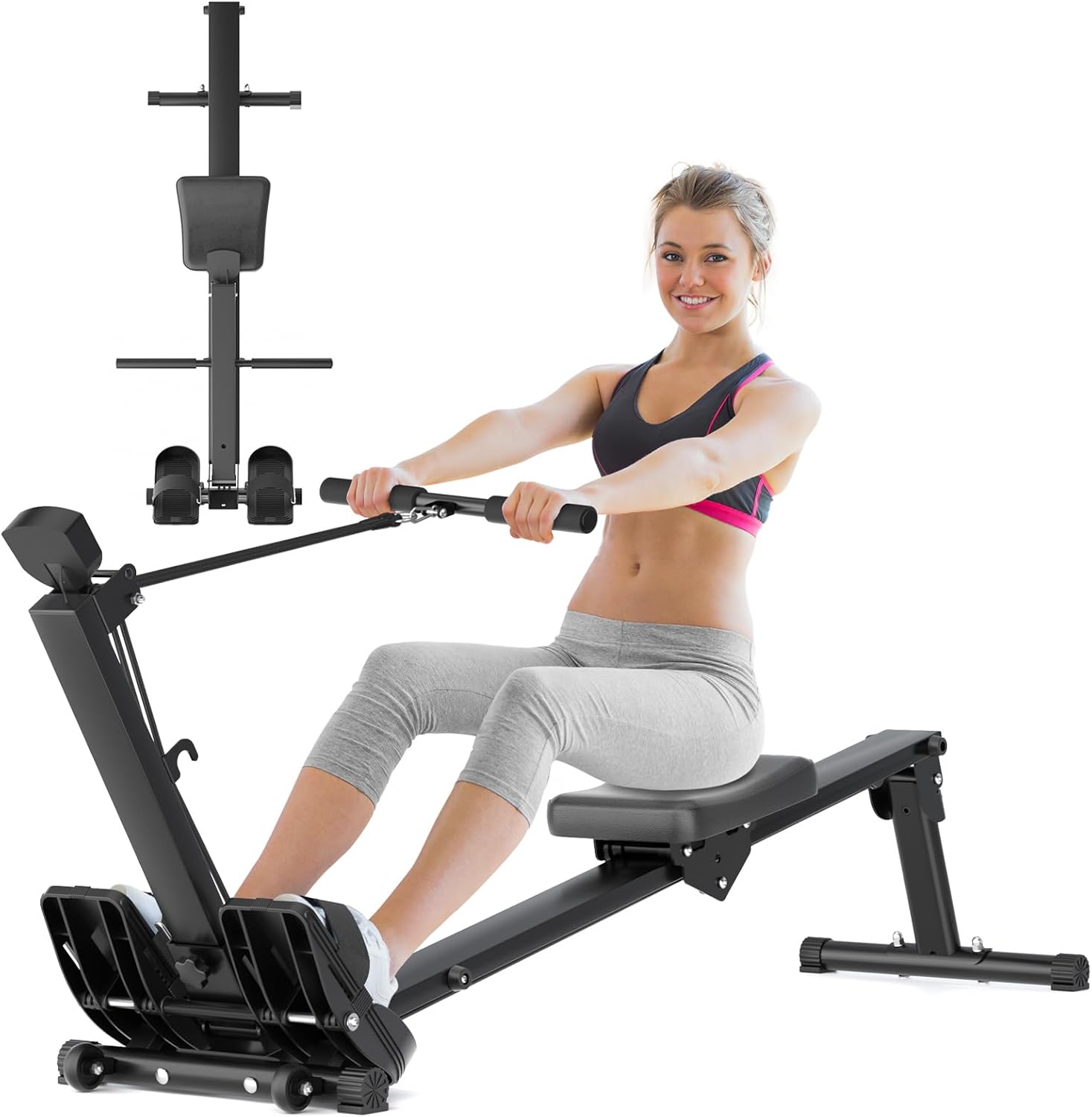 Rowing Machine for Home Use, LUBBYGIM Rowing Machine Foldable Rower with LCD Monitor – Hyper-Quiet & Smooth – 2024 Upgraded Version with 300LBS Loading Capacity Rowing Machine for Home Use, LUBBYGIM Rowing Machine Foldable Rower with LCD Monitor – Hyper-Quiet & Smooth – 2024 Upgraded Version with 300LBS Loading Capacity