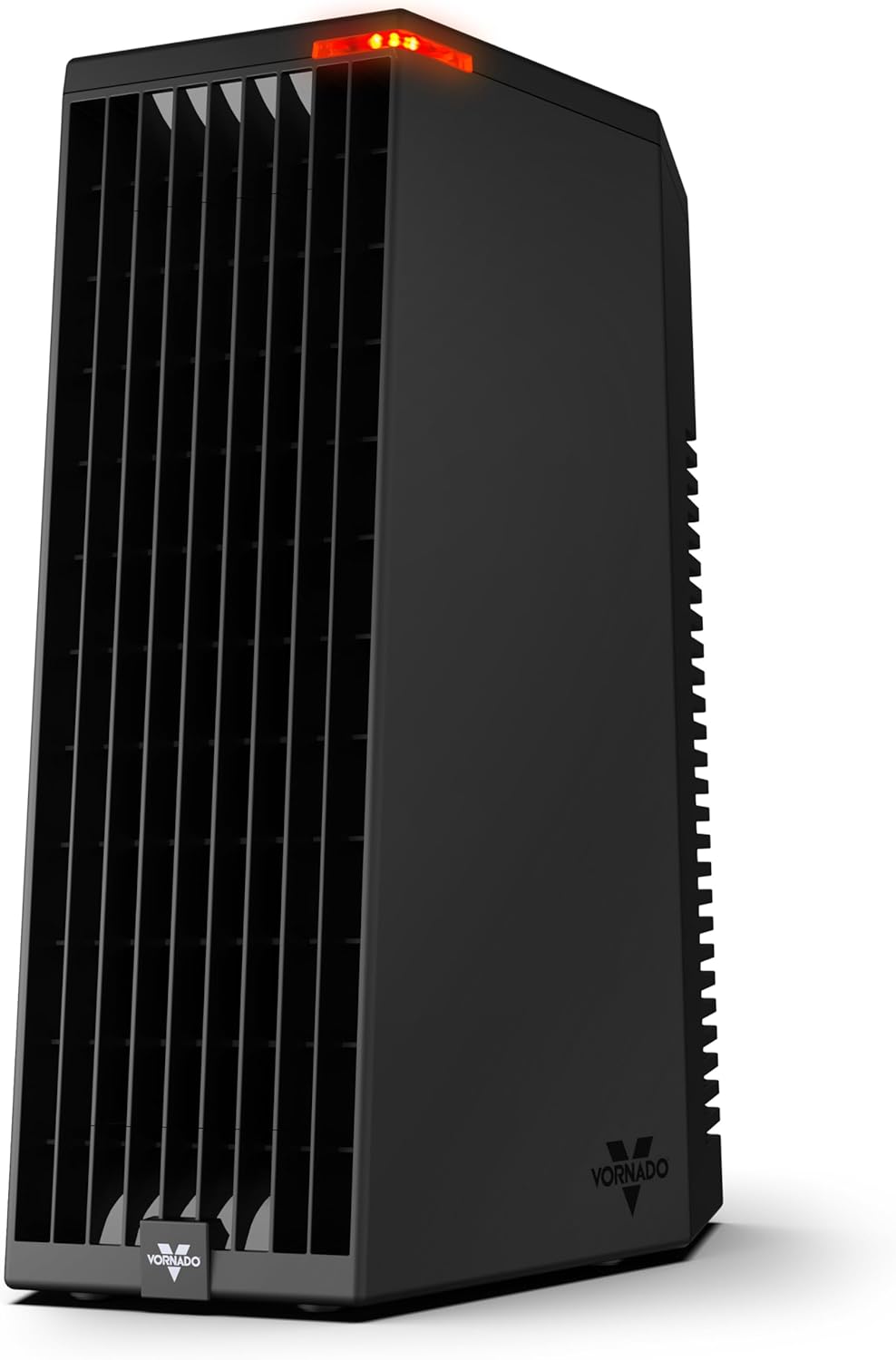 Vornado Rise 12H Small Room Personal Tower Heater, 2 Heat Settings, Advanced Safety, Targeted Heating, 12 Inches Tall, Manual Control Dial, Heater for Desktop, Office, and Bedroom Use, Black