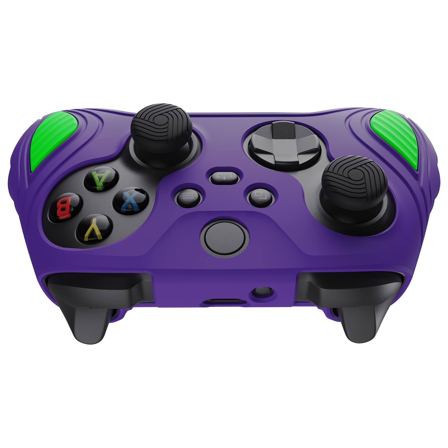 PlayVital Coque Protection pour Xbox Series X/S Manette Accessoires Protège,Housse avec Capuchon Joystick pour Xbox Core Controller Cover Silicone Skin-Néon Genesis Violet & Vert,Édition Scorpion