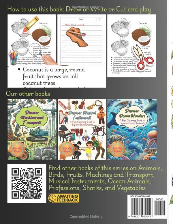 Discover Fruits - A Fun Coloring Book to Explore Fruits: Discover Fruits: Teach kids about healthy eating through playful and colorful produce. (Kids World Discovery - Premium Edition) image 3