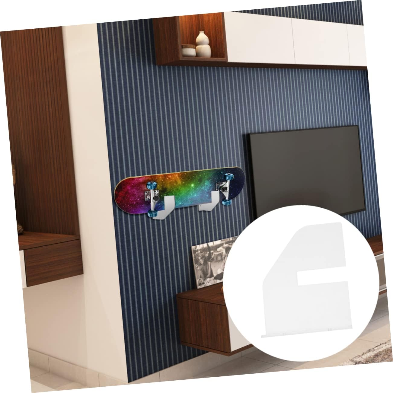 Sturdy Skateboard Stand Storage -mounted Holder for Skateboards Acrylic Material Home Decor