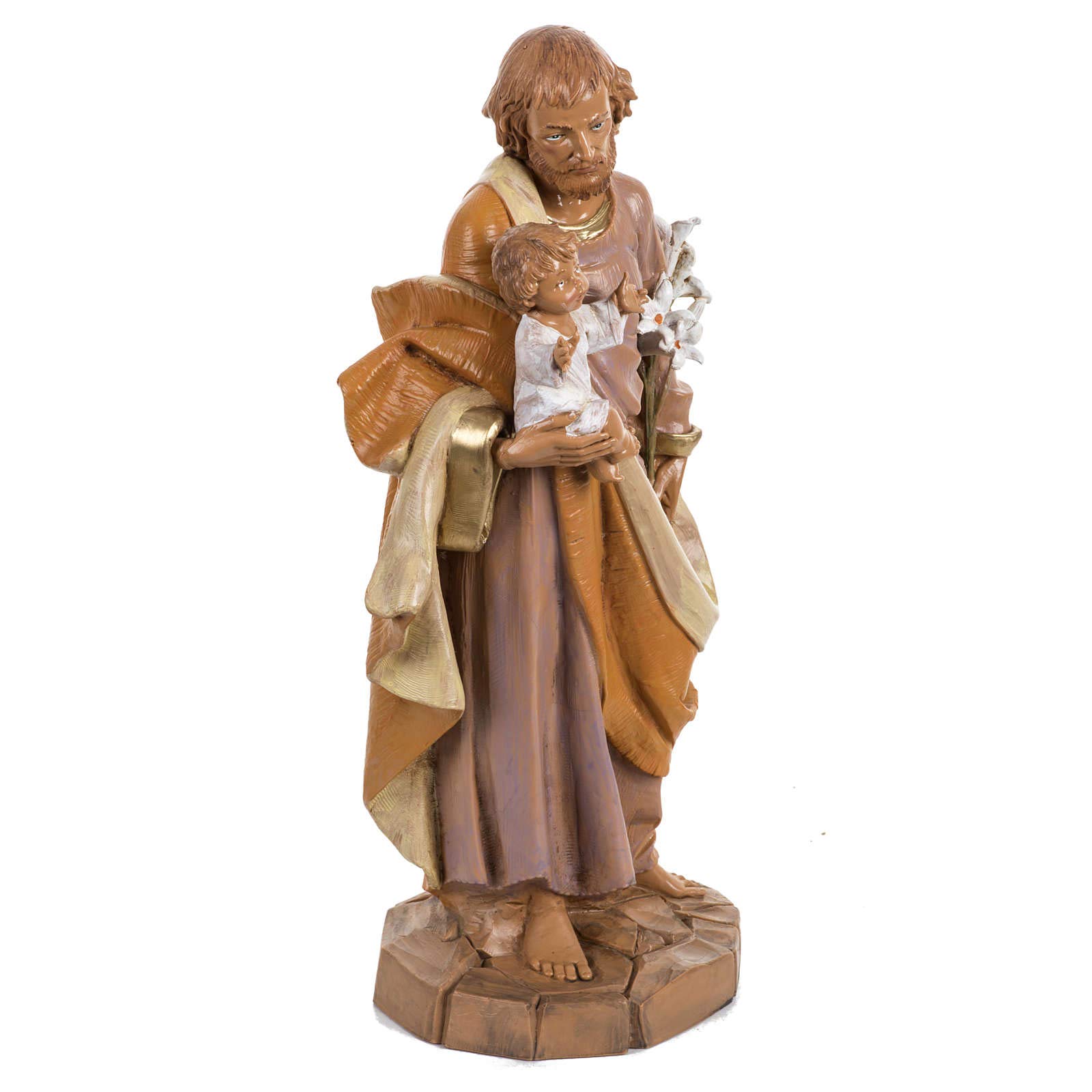 San Giuseppe con bambino 50 cm resina Fontanini | vendita online su HOLYART