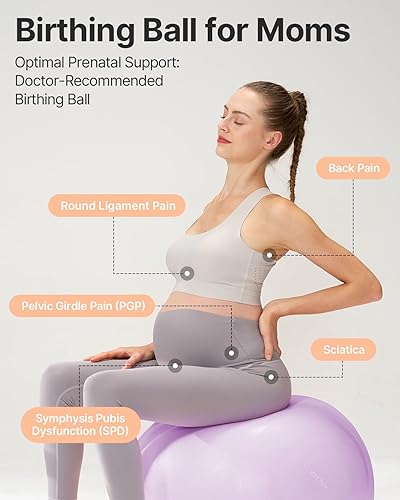 Miniatura 5 de YOTTOY Bola de embarazo  Bola de parto de 0.071 in de grosor para fisio de maternidad y preparación para el parto, yoga y ejercicio para el embarazo