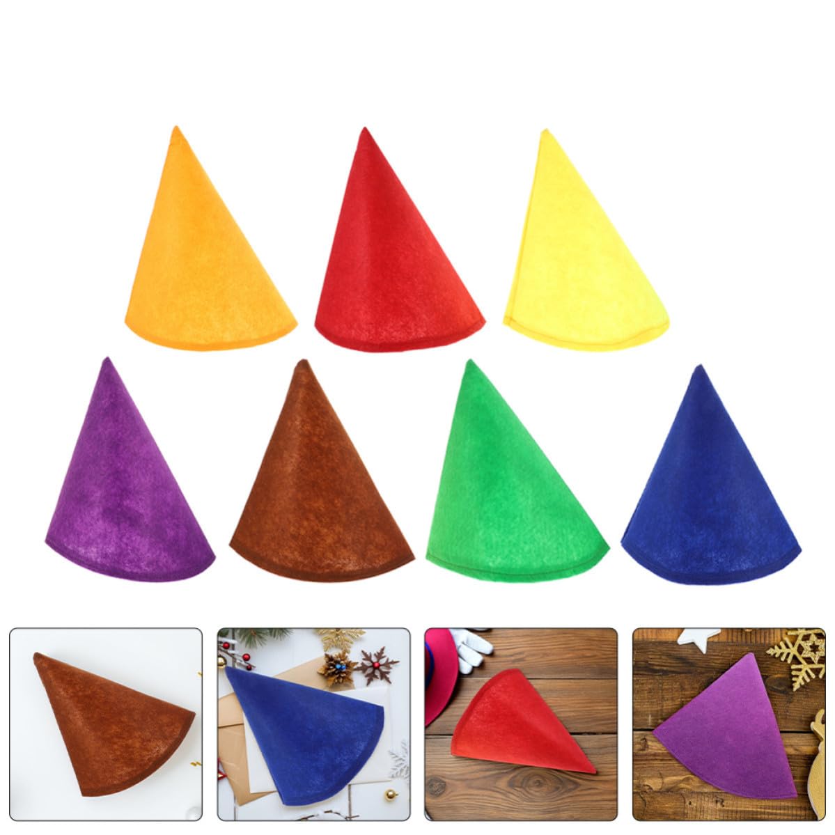 SEWACC 28 Piezas Sombreros de Fieltro en Forma de Cono para Fiesta y Disfraz, Cómodos y Divertidos, Ideales para Adultos Cumpleaños y Halloween