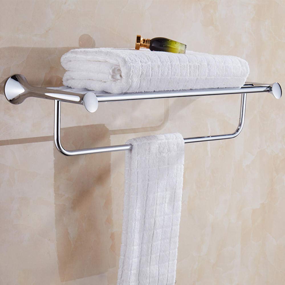 Porte-serviettes blanc brillant en alliage de zinc double couche antirouille pour douche