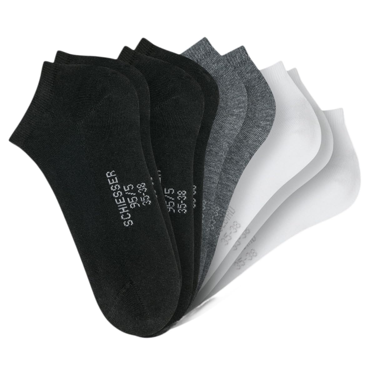 Schiesser Damen Sneaker Socken Bluebird – 10er Pack – Geruchshemmend mit Frischetechnologie – Perfekter Sitz – Atmungsaktive Baumwollmischung
