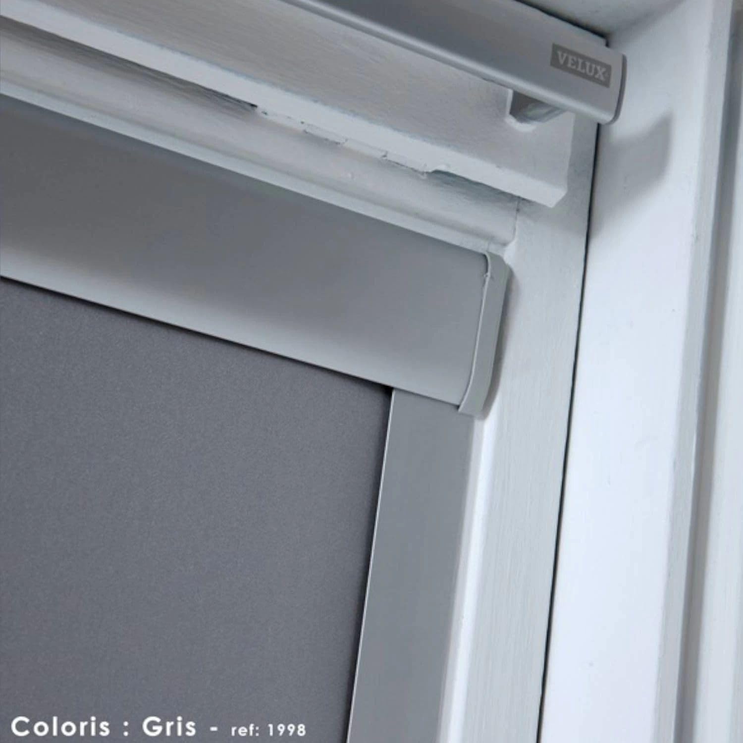 MADECOSTORE Store de Toit occultant Cadre alu Compatible VELUX® K - Bleu foncé - L114 x HSK06