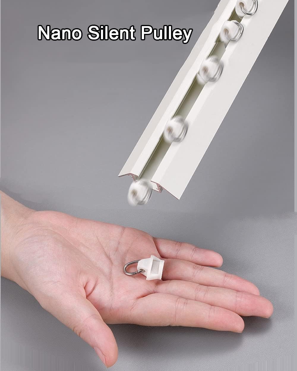 Curtain Track, Ultra Thin Ceiling Track, 1m-6m Room Divider, Curtain Rods with Silent Rollers Suitable, for Privacy Living Room Bedroom Drop Ceiling Shower(White,400cm(4 * 100cm))