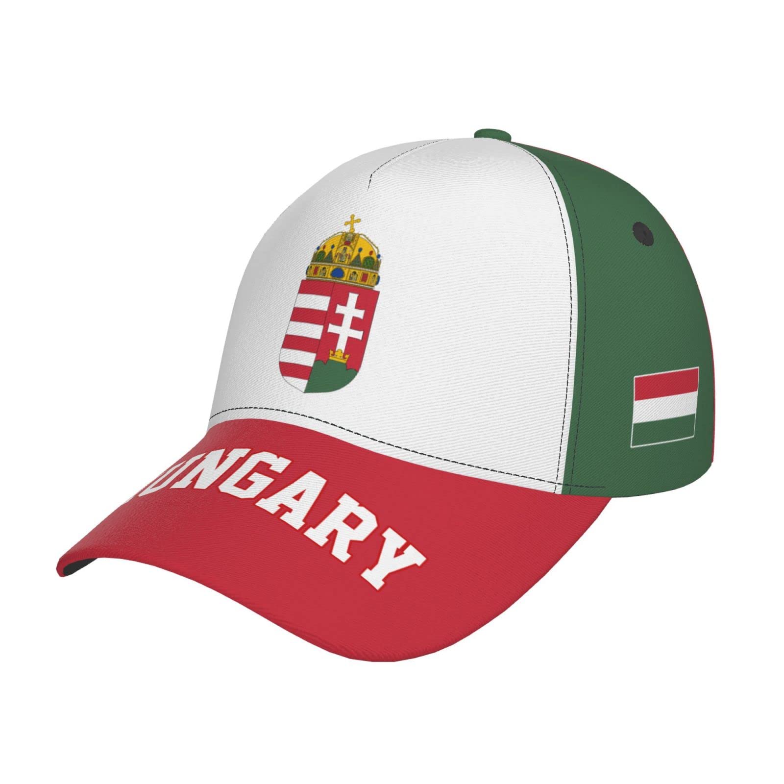 RFSHOP Hungary Flag Hungarian Baseball Cap Full Print Adult Men Hat Patriotism Supporter Soccer Caps Black