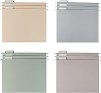 Vista 21 de Y YOMA Paquete de 6 carpetas colgantes degradadas tamaño carta, carpetas colgantes decorativas, bonitas carpetas organizadoras para archivadores