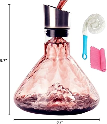 Miniatura 10 de Newyond Decantador de vino, jarra de vino tinto, aireador de vino, decantadores, decantador base iceberg, caja de regalo de decantador, caja de