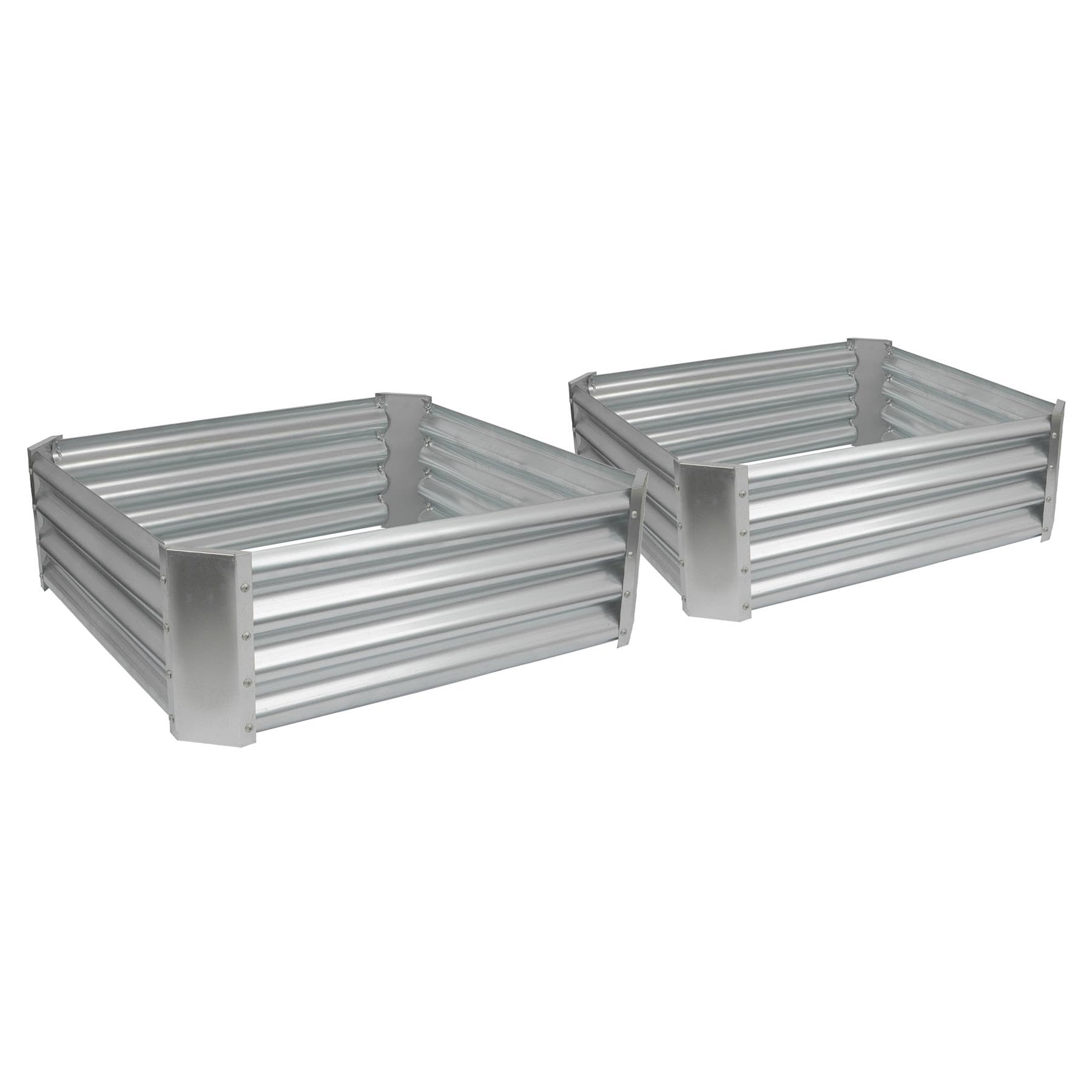 Harbour Housewares Silver Raised Garden Bed - 90 X 90Cm - Pack Of 2