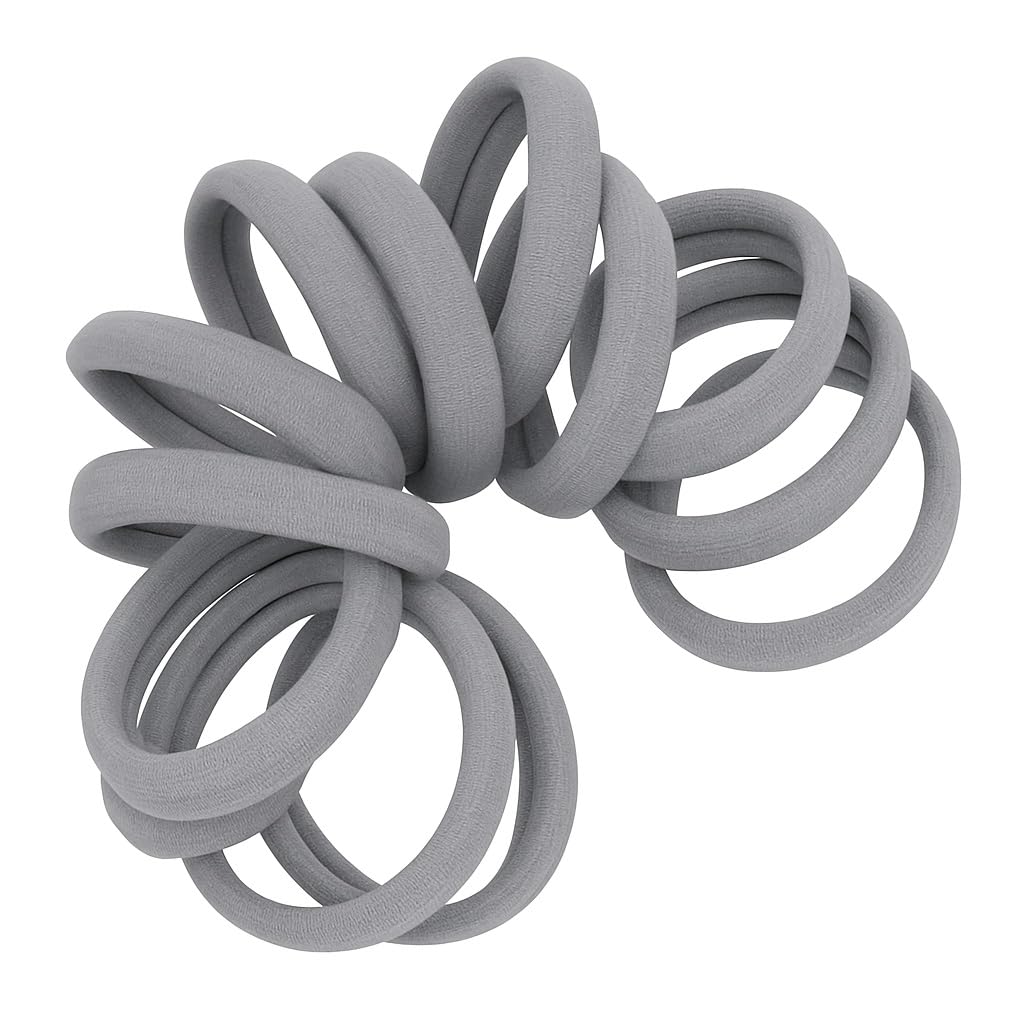 Amazon.com : Cyndibands Seamless Hair Ties - Gray - Gentle Hair