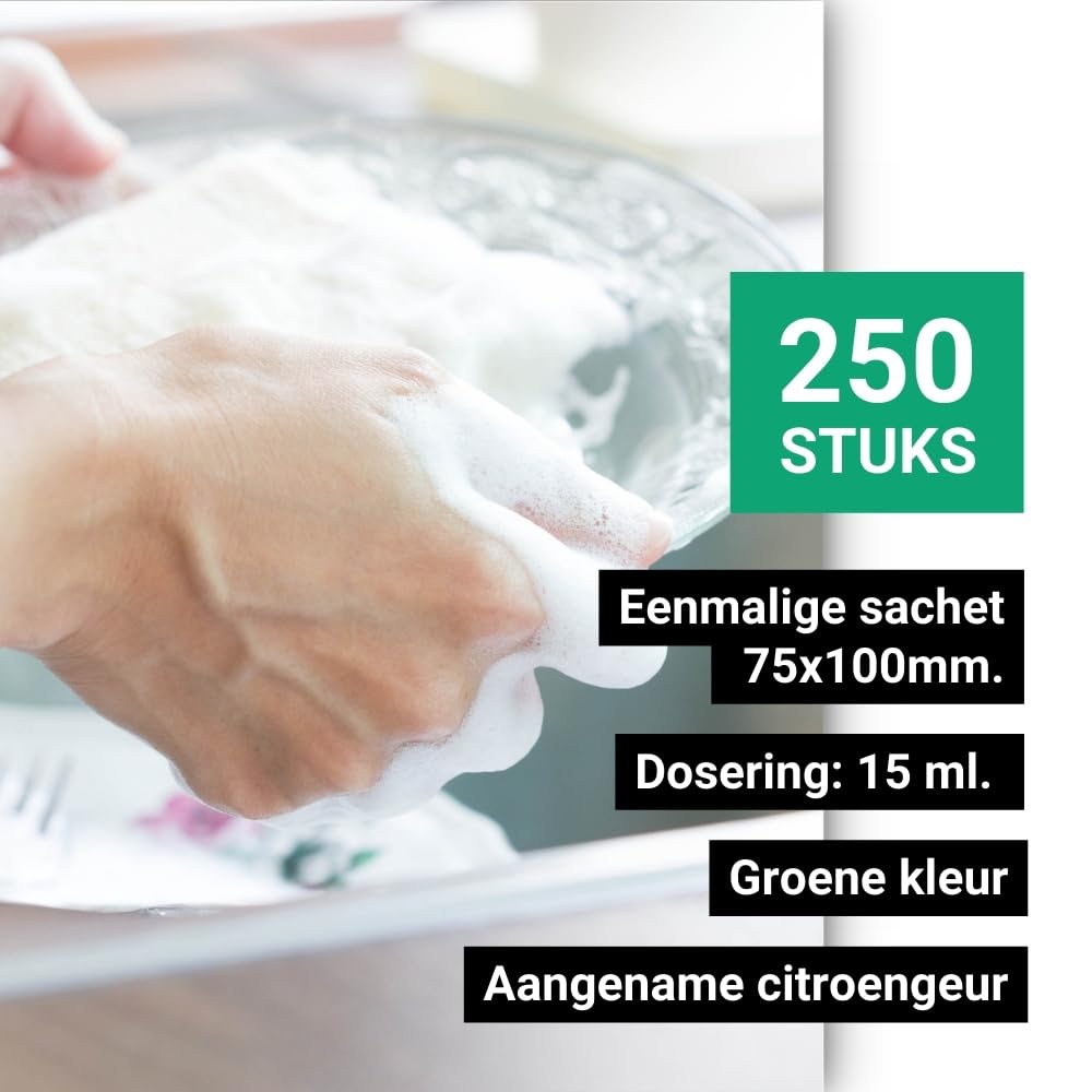 GPQ - Zmywarka jednorazowa Płyn | Ręczny detergent do mycia naczyń | Odtłuszczacz / Odtłuszczacz | 250 sztuk x 15 ml | Bez parabenów | Apartament Amenities Airbnb, Camping Wiejski, Podróżowanie