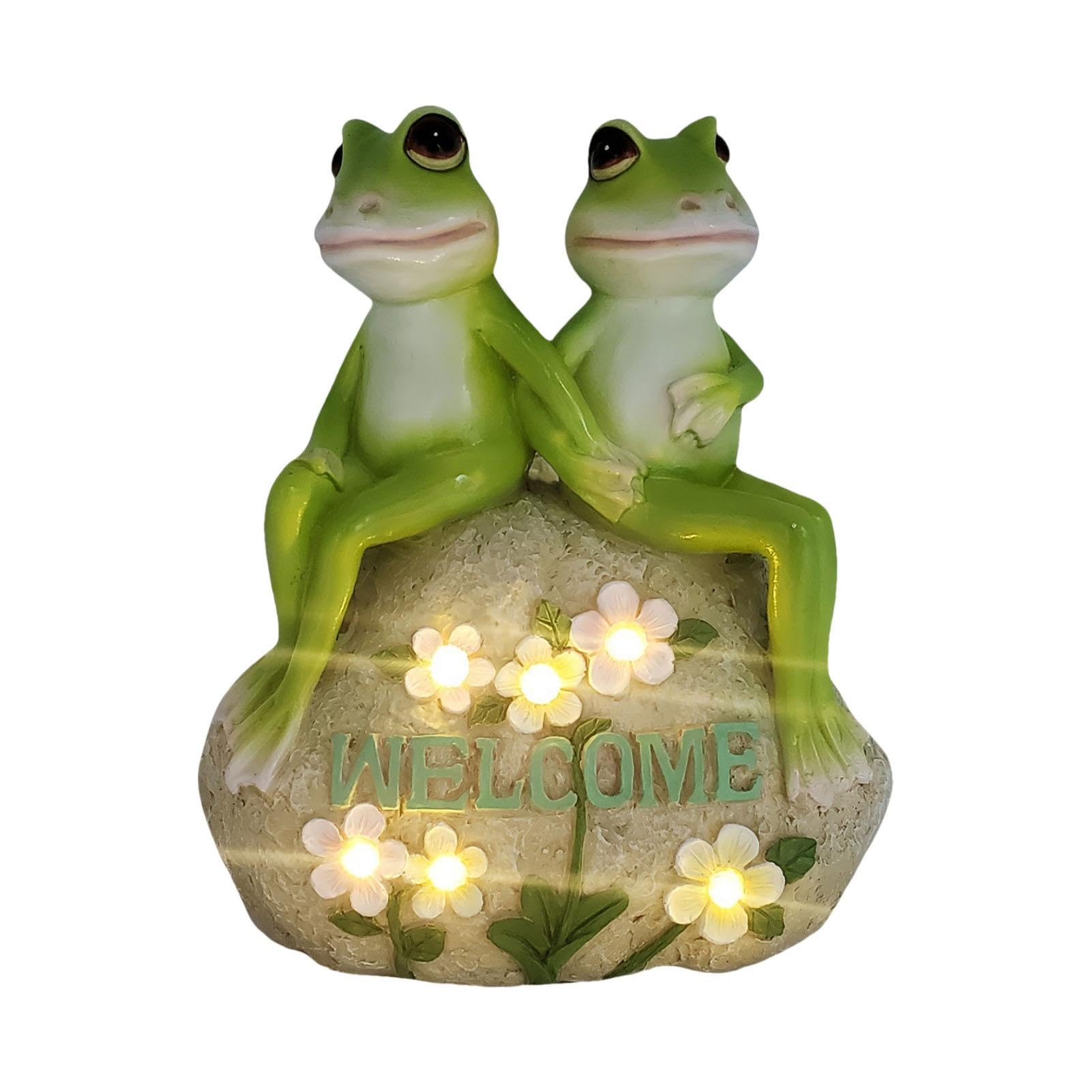 Lampe à gazon extérieur grenouille solaire décorative et étanche