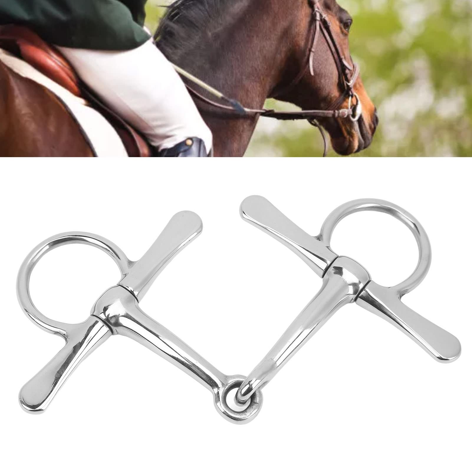 Vollwangen-Pferdetrense, Pony-Gebiss für das Kauen von Pferden im Garten, Mundrolle, 125 mm