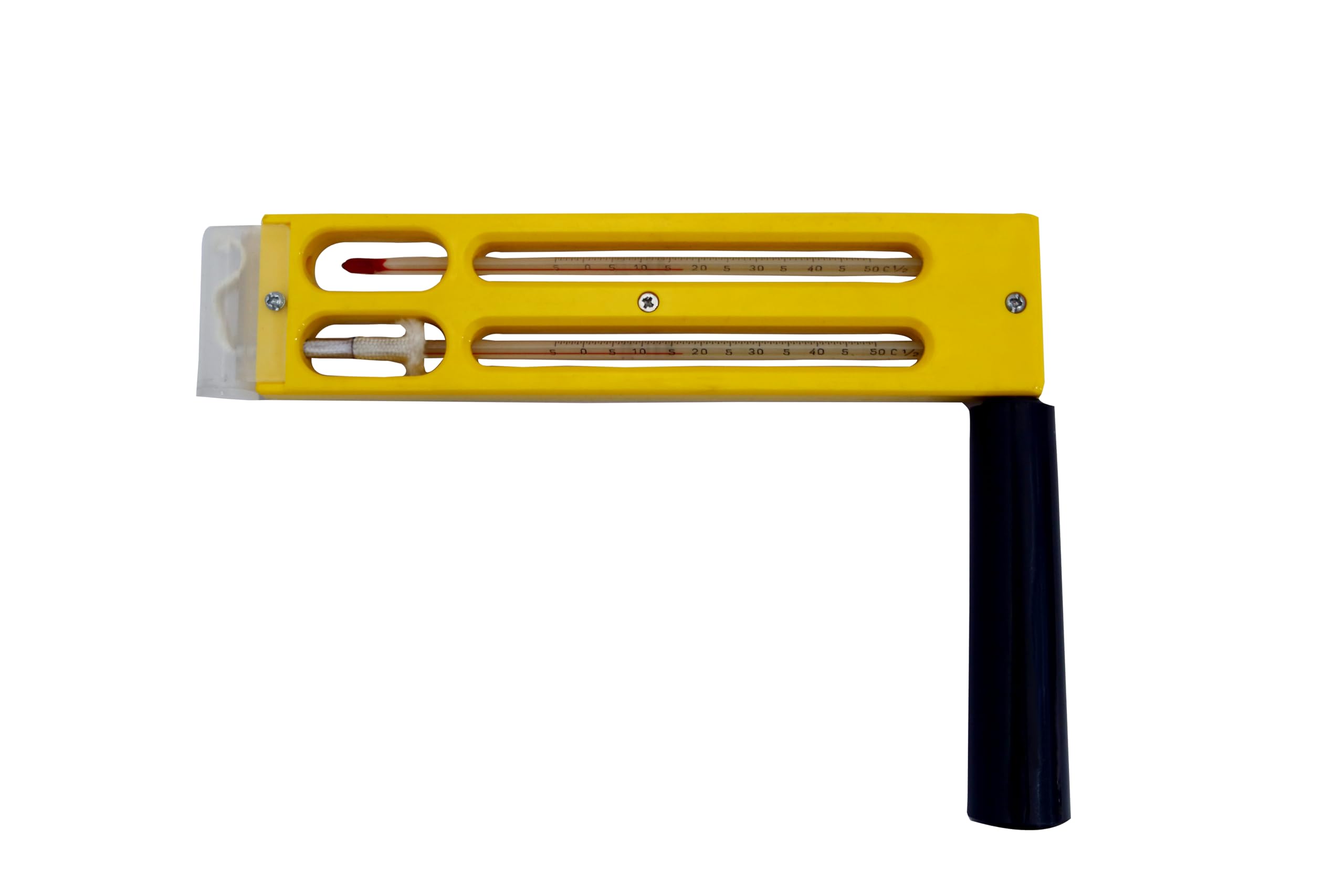 R-TEK Sling Psychrometer Hygrometer | Wet & Dry Bulb Thermometer (Fahrenheit) | Analog/Battery-Free | Plastic Body, Alcohol-Filled | Carry Bag + Psychrometric Chart