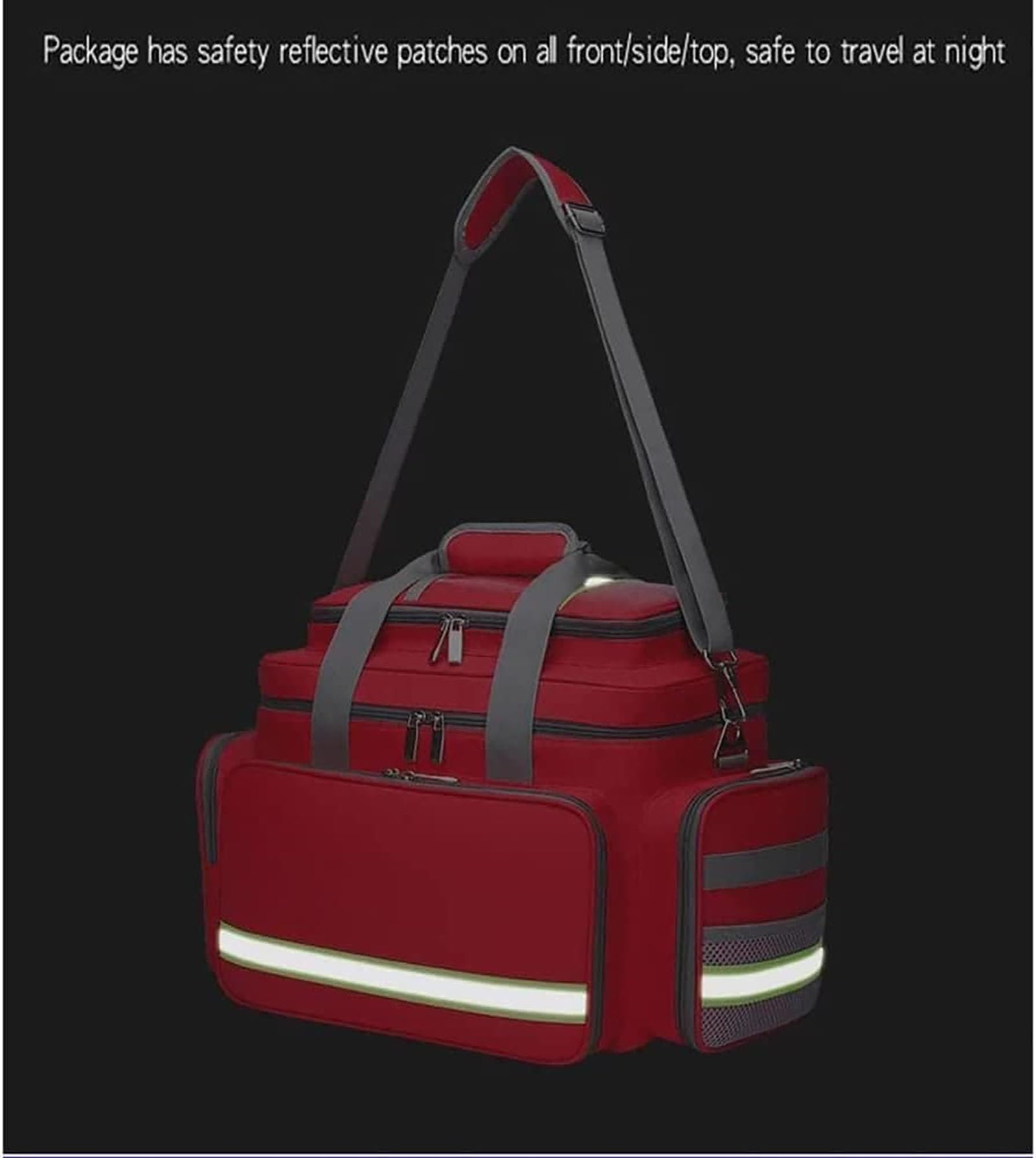 Botiquín de Primeros Auxilios, Maletín médico portátil Paquete ambulatorio Botiquín de Primeros Auxilios Multiusos de Gran Capacidad rescate de emergencia impermeable al aire libre(Green)