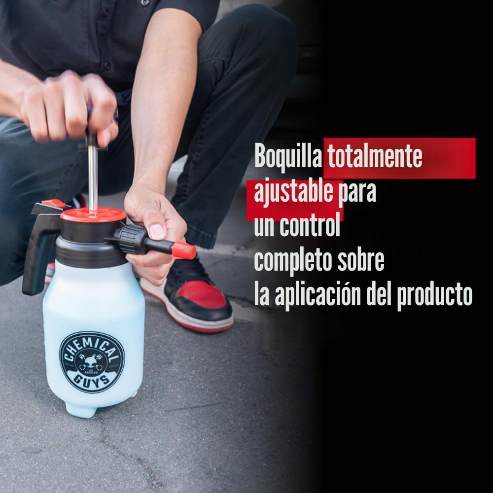 Chemical Guys ACC503 Mr. Sprayer - Atomizador de presión de función Completa y pulverizador de Bomba para el hogar, el jardín y el Lavado del Coche (Botella de 50 onzas)